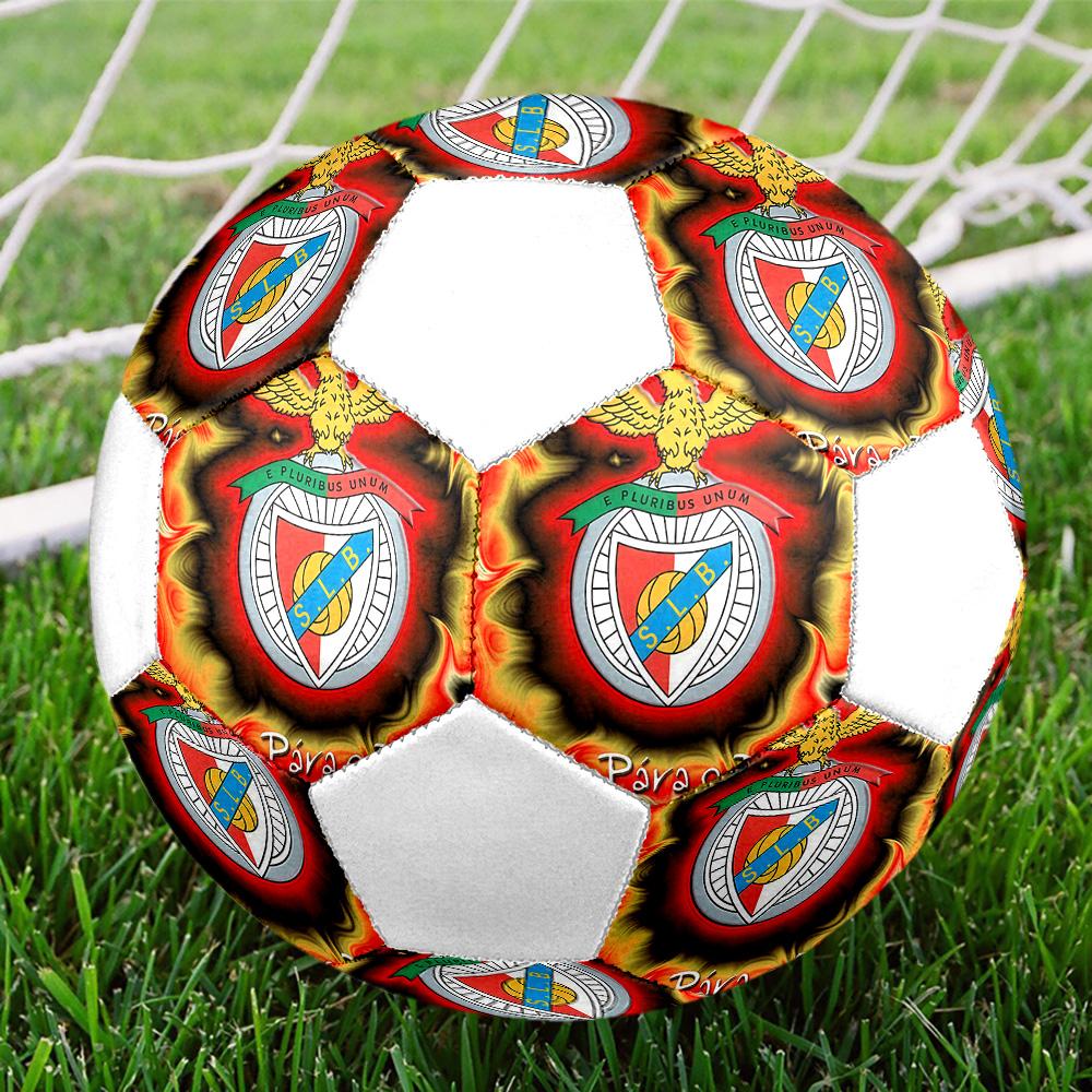 1PC As Águias Logo Size 5 Soccer Ball PrahaIndoor Soccer Ball Colorful All Ages Machine Stitched PVC Competition Ready Durable High-Bounce