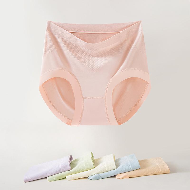 Lingerie 7A Antibakterielle, nahtlose Damenunterwäsche, hautfreundliche, weiche, einfarbige, hüftbetonte Dreieckshöschen