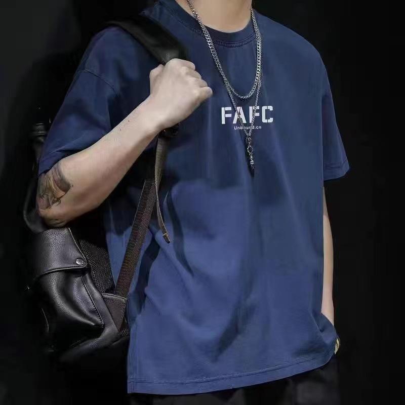 

Хлопковая футболка с коротким рукавом Модная на все случаи жизни Дышащая летняя спортивная футболка Мужской топ 3XL