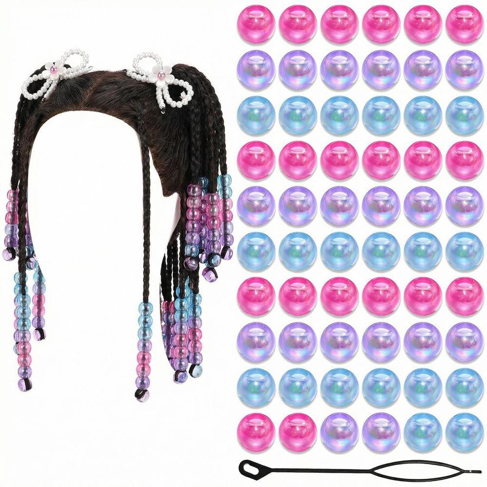 Multi-Color Colorful Hair Beads Kits DIY Painless Braiding Beads New Dreadlock Braids Decor  Girls