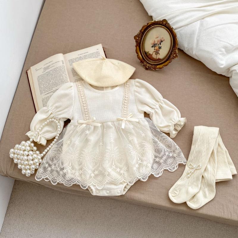 Sweet Baby Girl Princess Bow Romper
