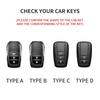 Leather Car Key Case for Toyota Prius Camry Corolla CHR C-HR RAV4 Land Cruiser 2/3 Button Keychain Suede Accessories