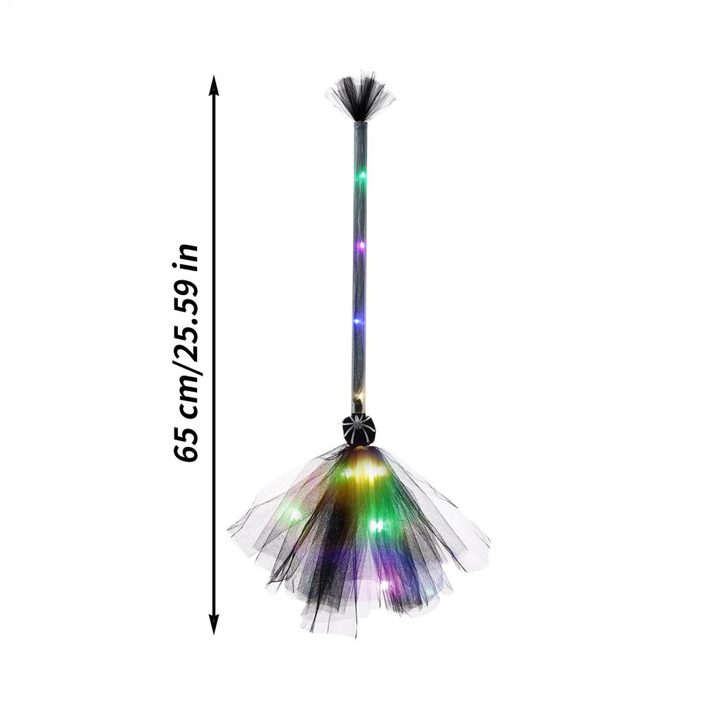 Halloween Witch Broom Light Up Broom Witch Costume Accessories Cosplay Accessories Halloween Decorations For Party Kids Role