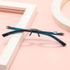 Fashion Frameless Reading Glasses Women Men Square Ultralight Presbyopic Eyeglasses Optical Farsighted Eyewear +1.0 To +4.0