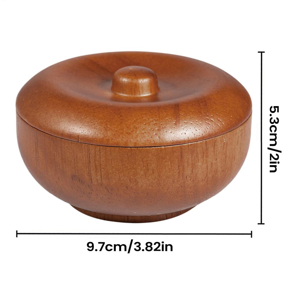 Shaving Bowl Wooden Lather Bowl with Lid Sealing Shave Cream Holder Foam Shaving Bowl Men Shaving Soap Cream Bowl