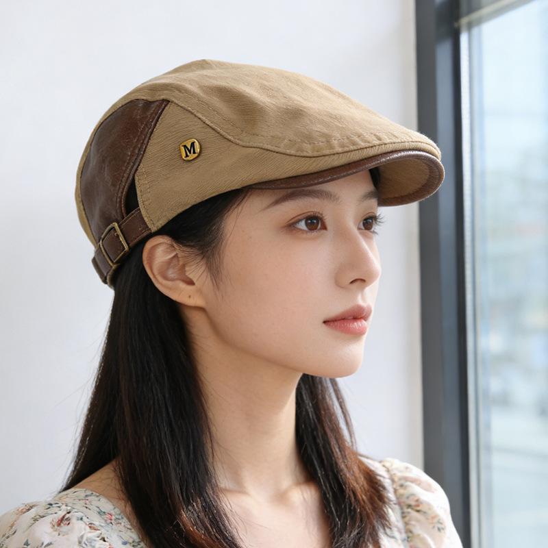Versatile, Small Face, Anti-wearing Beret, Big Head Circumference, Duck Tongue, Newsboy Hat