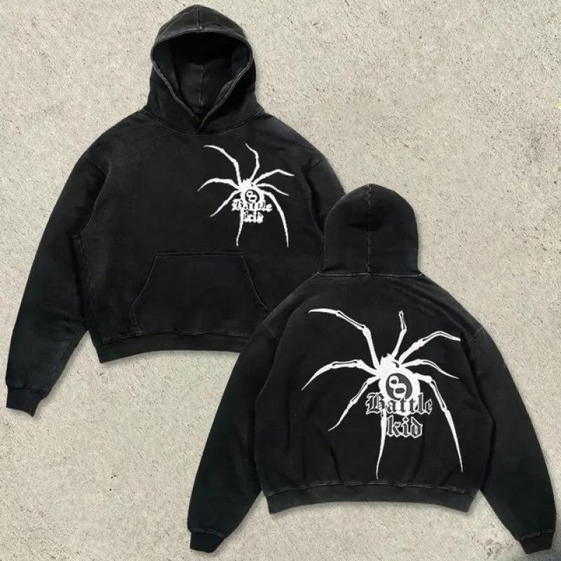 Street Trendy Brand Skull Pullover Sweater Digital Printing Casual Loose Hooded Sweater