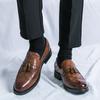 Italienische Marke Herren Hochzeits Spitzschuhe Weiche Sohle Anti-Rutsch Herren Loafer Leder Freizeitschuhe Modisch Blau Kostenlose Lieferung für den täglichen Gebrauch