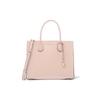 Mercer French Minimalist Casual Lock Solid Color Leather Accordion Tote Shoulder Bag Large Women Handbags 30S0GM9T7L-SOFT-PINK