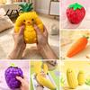 Stress Relief Toy Large Pineapple Ball, Slow Rising Fruit Squeeze for Anxiety Relief, Strawberry Banana Grape Corn Carrot Sensory Toy, Soft