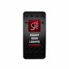 12V 24V Car Boat LED Button Switches Dual RED Lights 5P SPST Waterproof Rocker Switches for ARB Marine RV 4×4 Caravan
