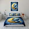 Cute Moon Bear Nursery Decor Multiple Sizes Kid'S And Adults' Bedroom Exquisite 3Pc Bedding Set, Gift