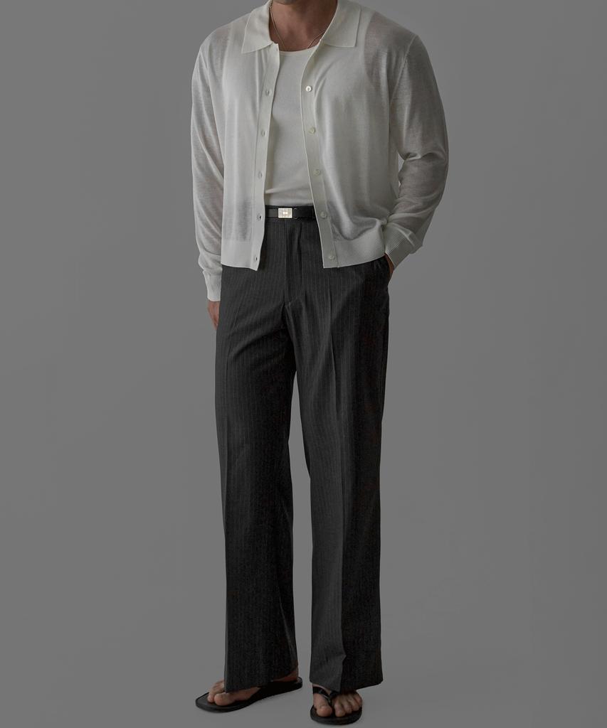 Bowlow Product Linen Collar Crop Cardigan [Ivory]