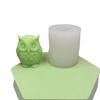 1PC Three-dimensional Owl Scented Candle Silicone Mold DIY Owl Liquid Fondant Cake Decorative Ornament Mold