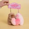 Confession of The Dog Sticker Plush Keychain, Cute Kapibala Best Friend Couple Schoolbag Pendant, Small Gift