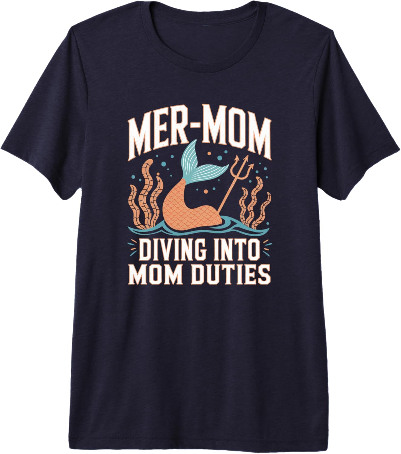 Cute Mermaid MER-MOM Diving Into Mom Duties Vacay Sea Premium Tri-blend T-Shirt S разноцветный