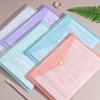 10Pcs A4 Transparent Plastic File Folders Waterproof Pp Document Storage Bags Student Test Papers & Office Organization Supplies