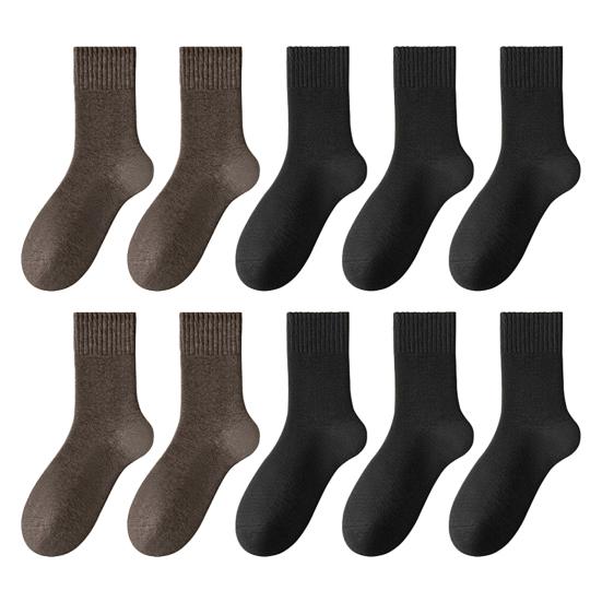 

Women s Solid Mid-calf Socks Fall Cozy Soft Fuzzy Crew Socks Thermal Warm H