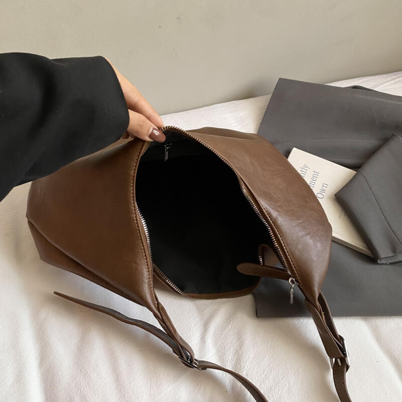 PU Hobo Bag Women's Fashion Shoulder Tote with Soft Texture Large Capacity Casual Everyday Handbag