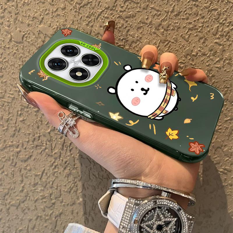 Brown Yellow Scarf Joke Bear Frosted Case for Xiaomi Redmi Note 14 13 12 10 Pro Plus 11S 14C 13C 12C 9C 11S K70 K60 A2 A1 Cover