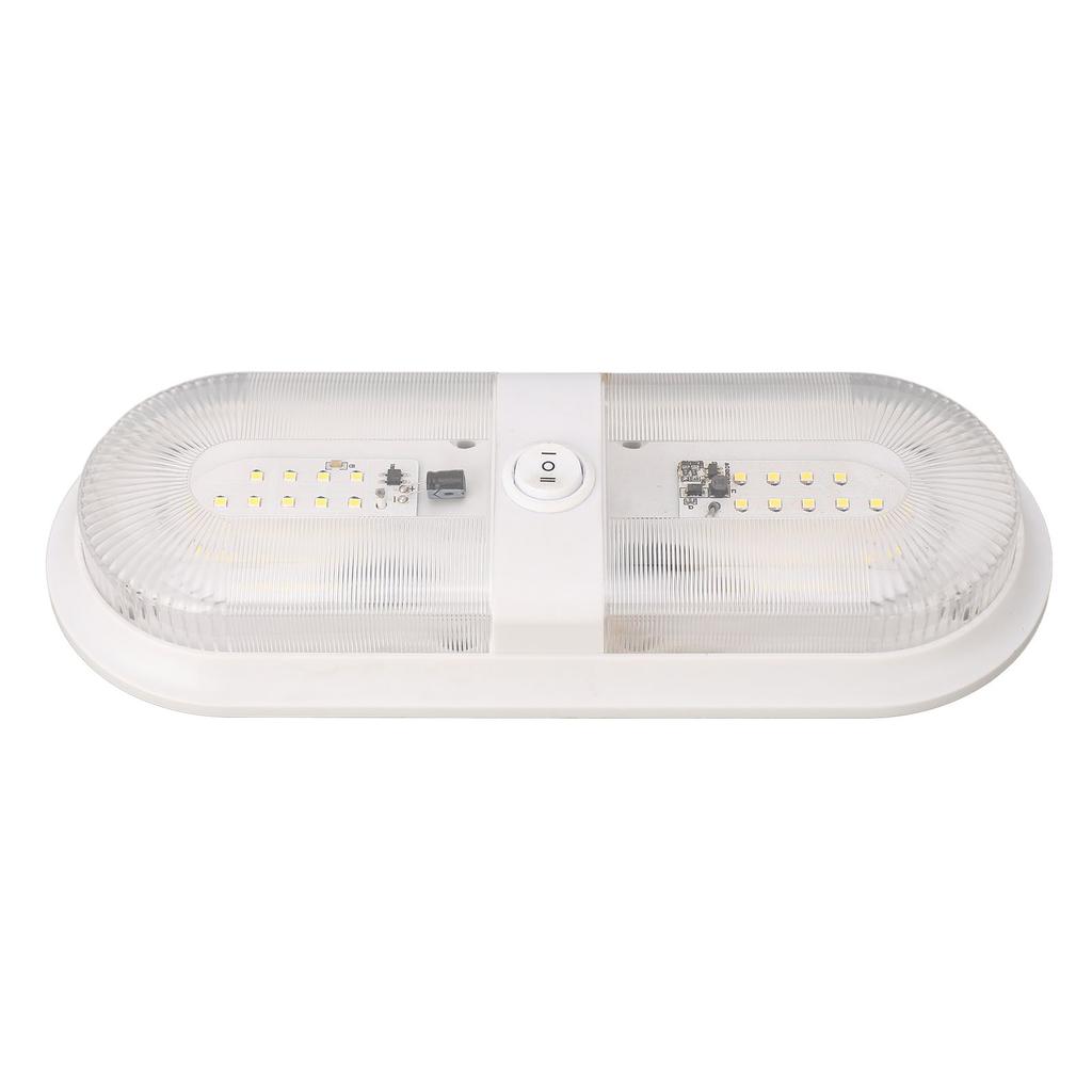 Double Dome Light Fixture 560LM RV LED Ceiling Dome Light with Switch for Trailer Camper 10 To 24V