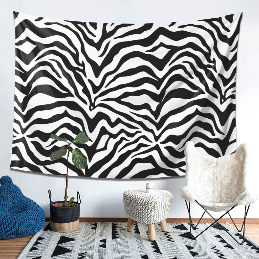 Zebra Print Tapestry Decoration Art Aesthetic Tapestries for Living Room Bedroom Home Wall Cloth Wall Hanging