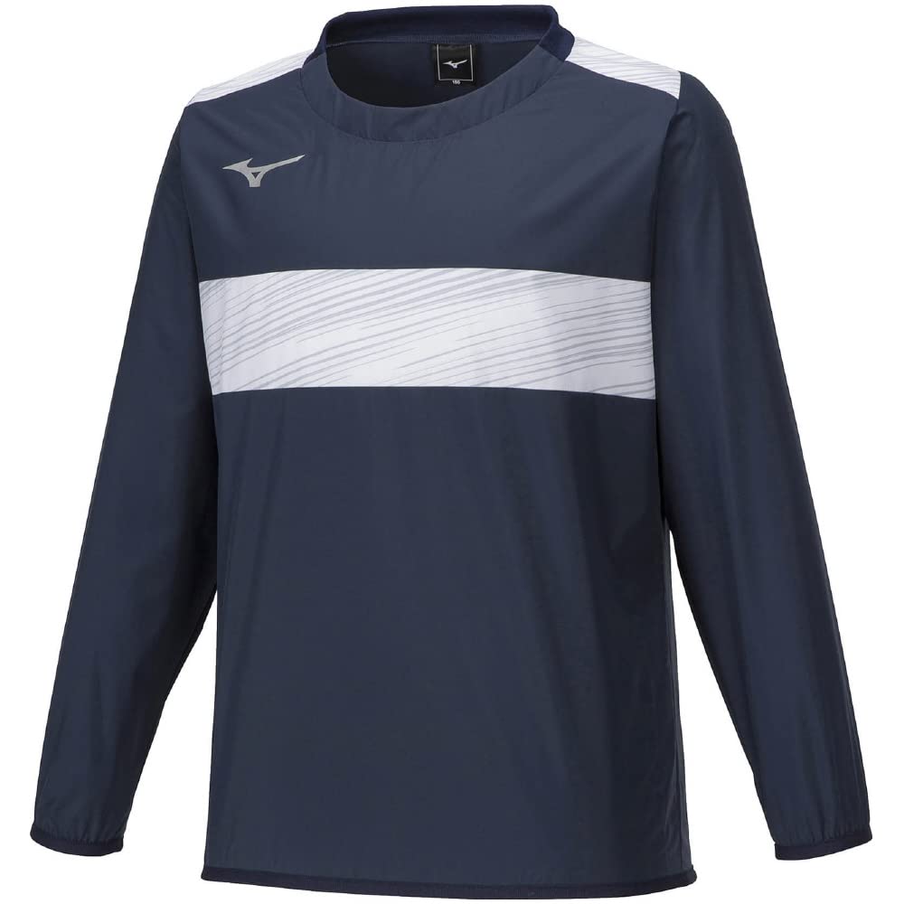 

Mizuno P2MEA400 Junior Soccer Long Dress Size 130 Jersey, Sleeve, Water-Repellent, Navy,