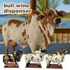 Dispensator de Lichior Taur Nelore Decantor de Alcool Fabricat Manual cu Bază din Lemn Suport Amuzant pentru Sticlă Taur Brazilian pentru Whiskey Cadou