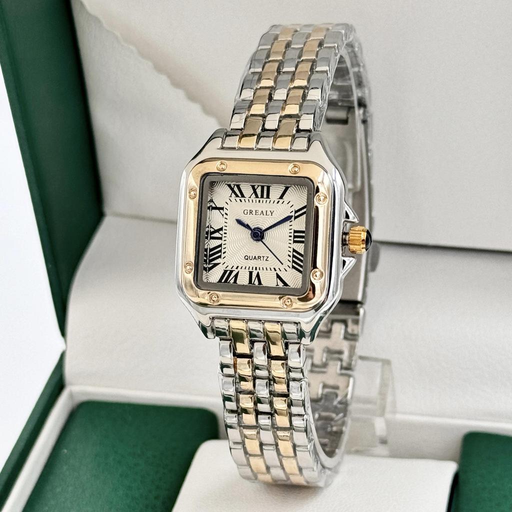 GREALY Retro Classic Waterproof Women's Square Quartz Watch