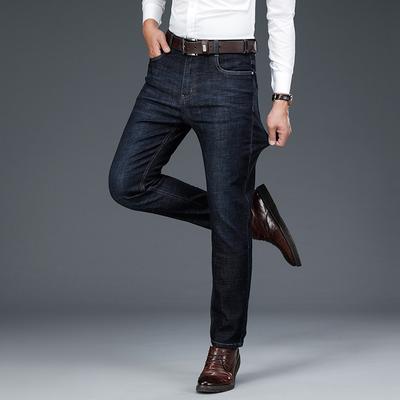 Stretch Jeans Men'S Middle-Aged Loose Straight Leg Pants Men'S Clothing