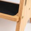 Wooden Step Stool with Handholds Portable Furniture Compact for Bathroom