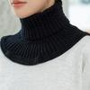 1Pc Solid Color Fashion Knitted Windproof Women Detachable Fake Collar Warmer Neck Turtleneck
