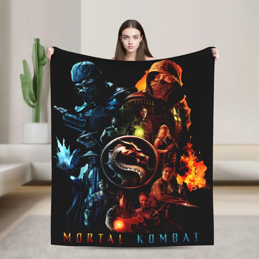 Mortal Kombat II Blanket Fleece Awesome Soft Throw Blanket for Chair Covering Sofa Spring/Autumn