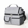 New Double Layer Tote Lunch Bags Large Oxford Cloth Cooler Picnic Bags With Shoulder Strap School Office Insulation Bags