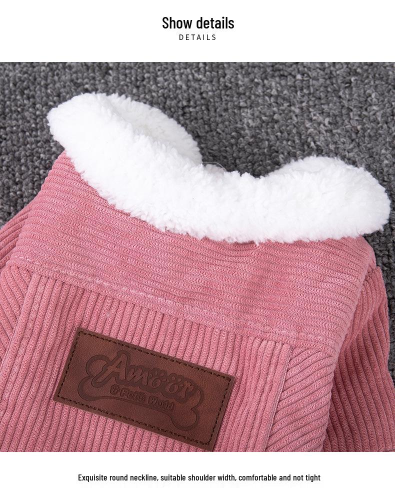 Warm Fleece-Lined Lambswool Vest for Dogs & Cats - Autumn/Winter Apparel