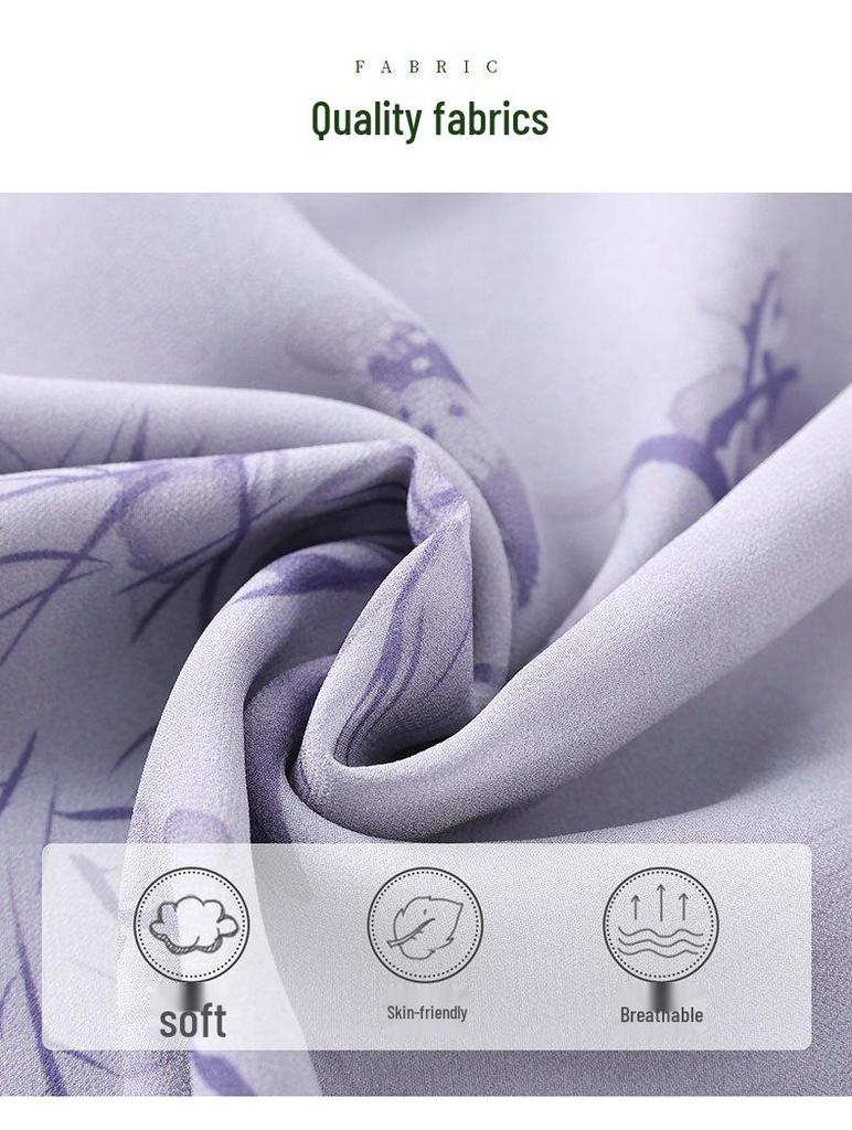 Mom's Elegant Summer Qipao: Chic Chinese Style Dress for Middle-Aged and Elderly Temperament.