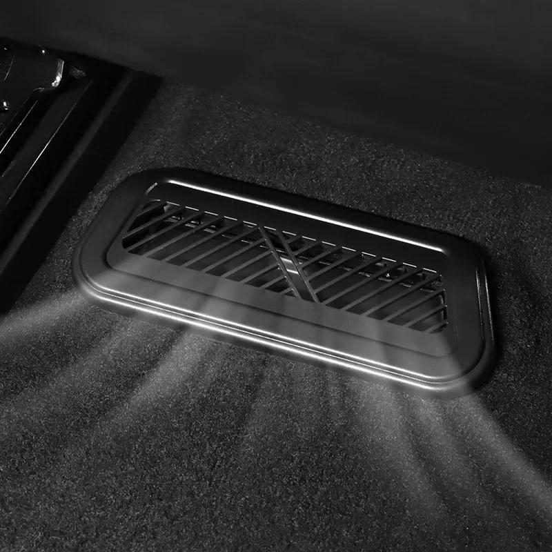 2 ks Pro Tesla Model S 2025-2025 Pod sedadlem Zadní mřížka ventilace Kryt proti zablokování Ochranné příslušenství mřížky výstupu na zadní lavici