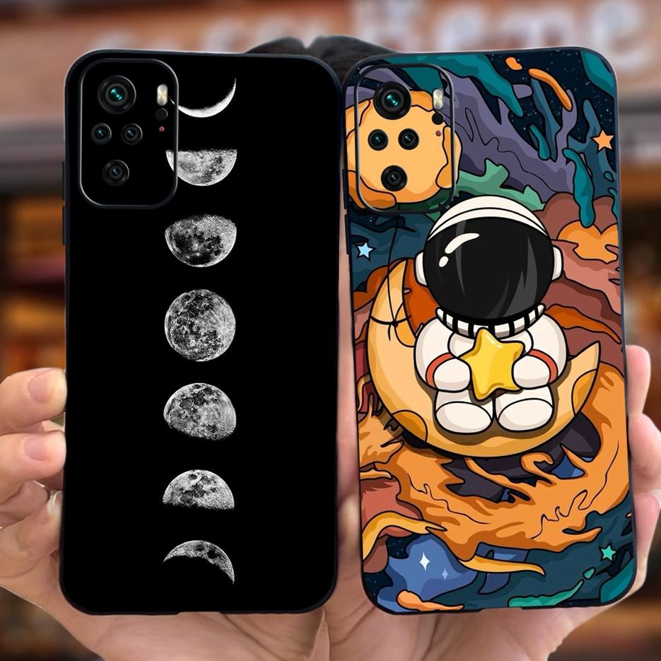 For Xiaomi Redmi Note 10 Case Redmi Note 10S Cute Astronauts Cartoon Cover Soft TPU Phone Cases For Redmi Note 10 Pro Max Bumper