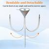 24.4" Steel Bendable Spout Funnel With Filter For All Automotive Oils, Metal Flexible Long Funnels For Automotive Use For Transmission Fluid, Diesel