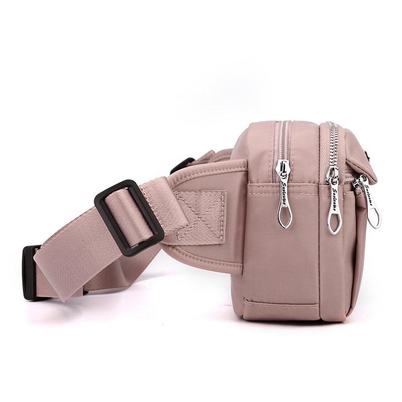 Chest Bag Women's Nylon Solid Color Small Bag Crossbody Bag Waist Bag