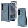 Business Magnetic Hinge Protect Leather Case for Samsung Galaxy Z Fold 8 7 6 with Anti-peep Glass Screen Film & S Pen Slot Cover