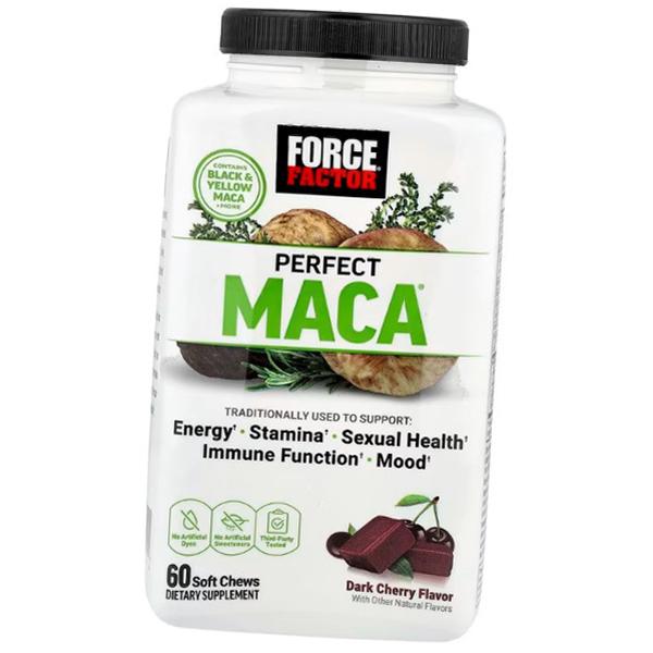 

Maca complex, Perfect Maca Soft Chews, Force Factor 60 softgels Black Cherry (08641010) 60softgels