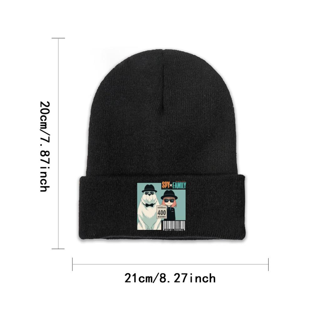 SPY X FAMILY  Anya Heh Knitted Caps for Women Unisex Beanie Winter Hats Polyester  Warm Melon Cap