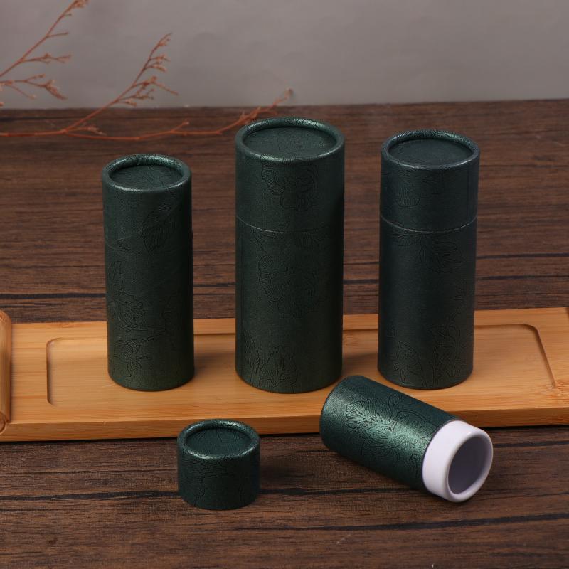 Round Cardboard Gift Box Cosmetic Essential Oil Bottle Packaging Box Lipstick Perfume Packaging Kraft Paper Tube Boxes