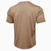 T-shirt da uomo in cotone con collo Henry, design ad alta elasticità, vestibilità slim, magliette tinta unita, top da uomo, T-shirt a maniche corte per uomo