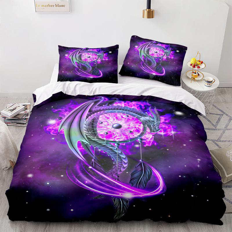 

Домашнее постельное белье Ловец снов Пододеяльник Queen King Полноразмерная односпальная кровать с принтом перьев Взрослое детское пододеяльник и наволочка Постельное белье AU Double 180x210cm