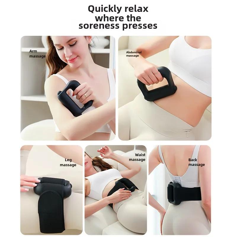 Waist and abdominal muscle relaxation vibration massager, multi-stage adjustable electric fascia ring, mini shaking machine