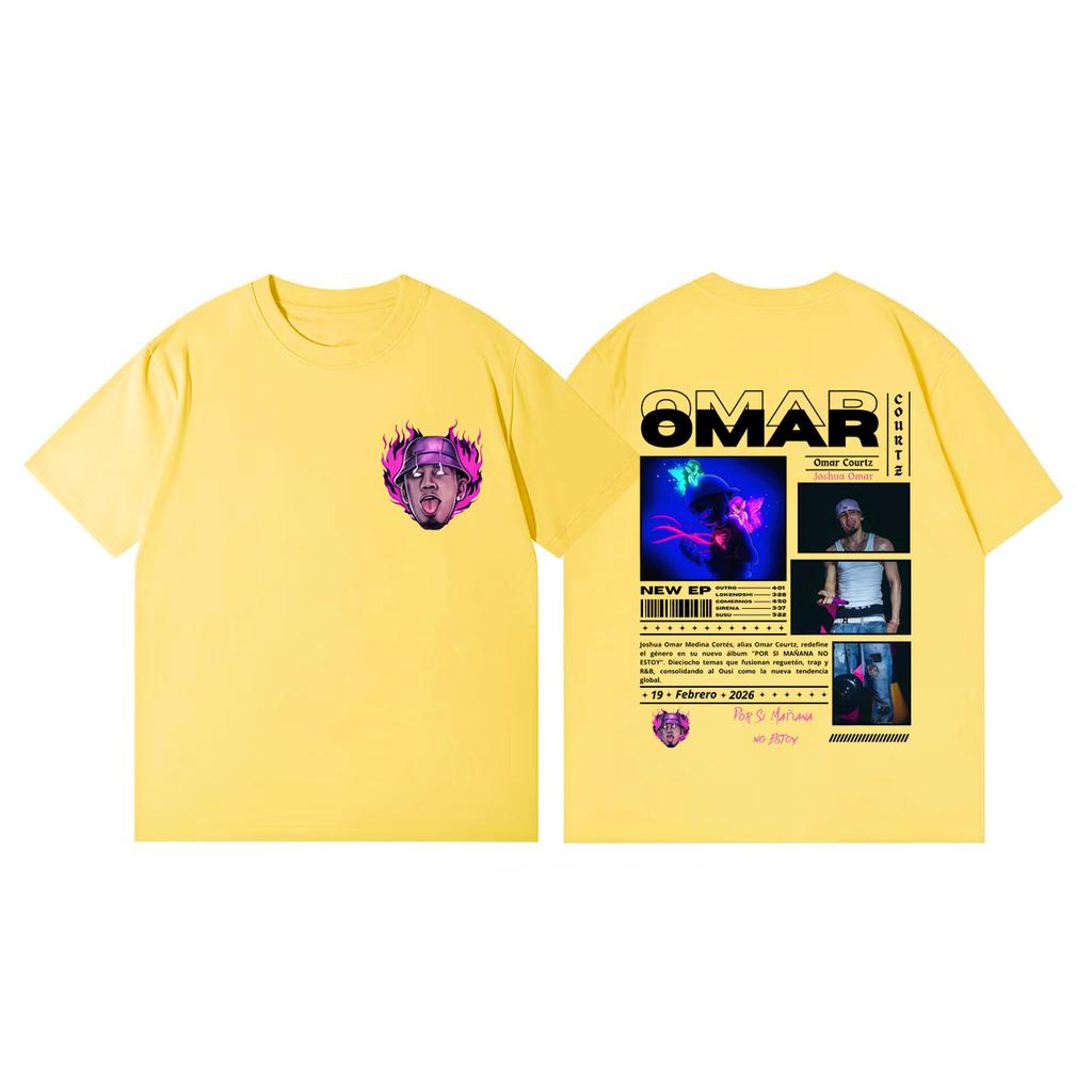 Omar Courtz Por Si Mañana No Estoy Album Graphic T Shirts Fashion Pop Music Short Sleeve Tshirt Unisex Casual Cotton Tshirts