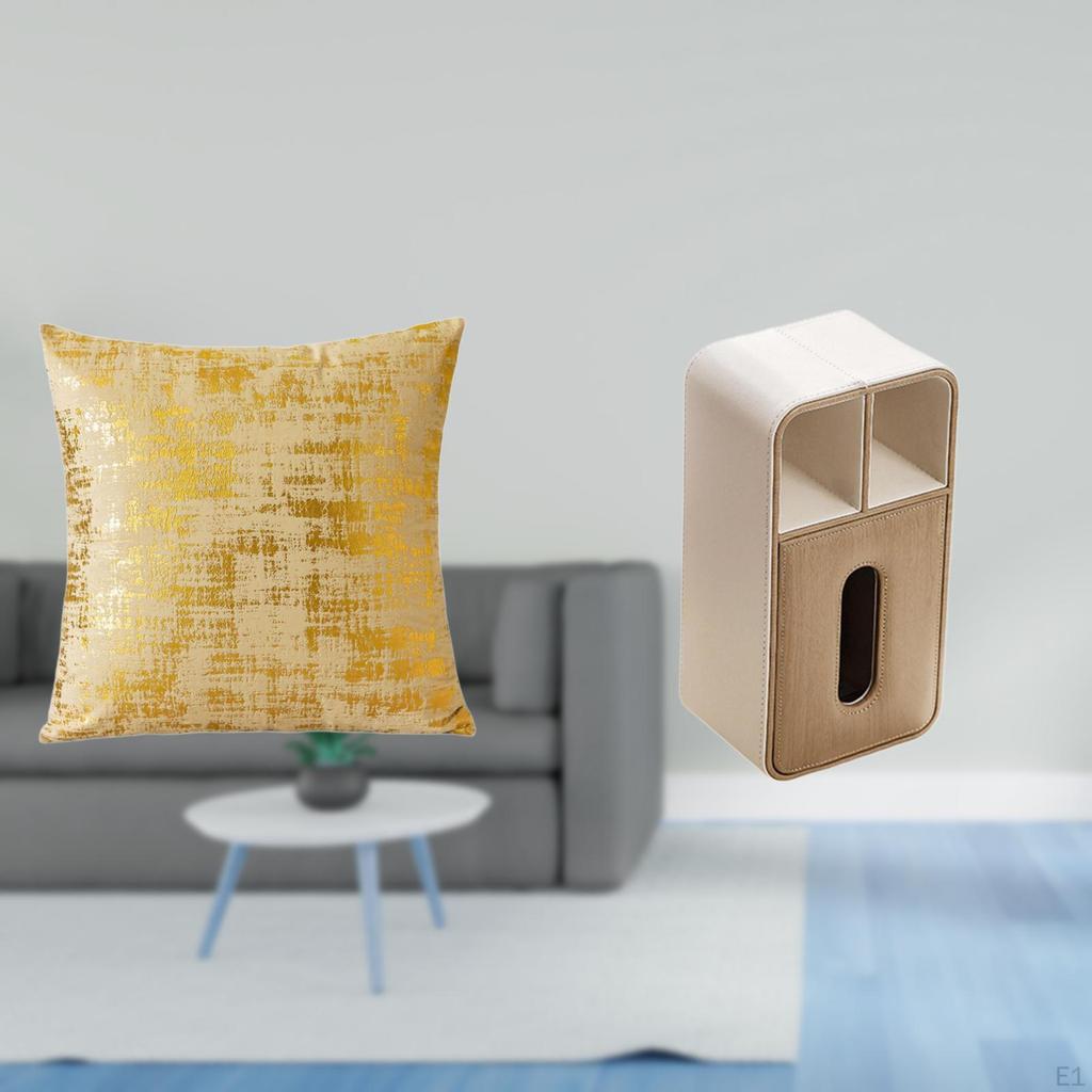 Elegant Living Room Sofa Cushion Cover And Multipurpose Rectangular Tissue Box Holder for Office