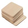 10 Blank Wood Natural Slices Wooden Squares Cutouts for DIY Crafts